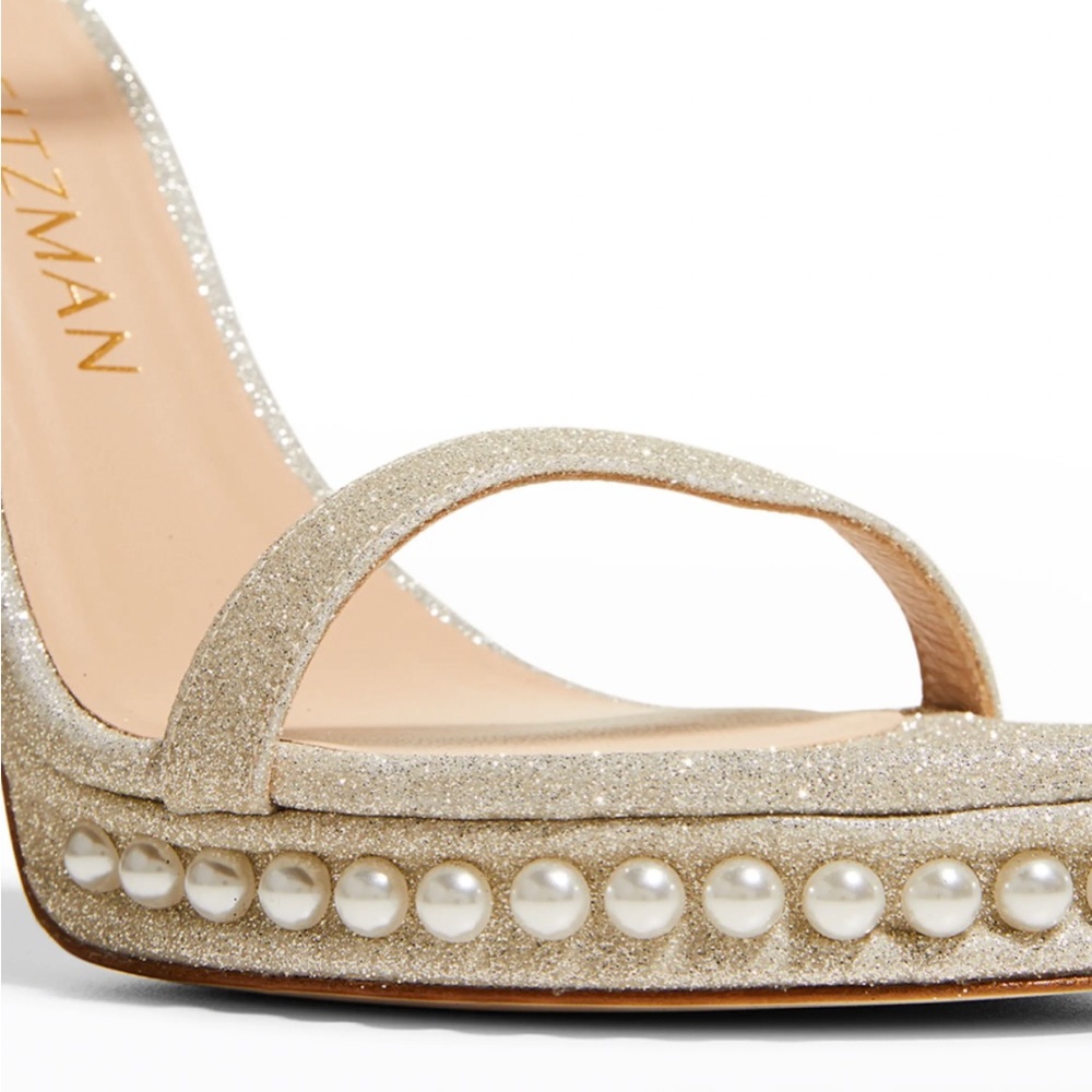 Stuart Weitzman Nudistdisco Pearl Platform Sandals - Picture 2 of 2